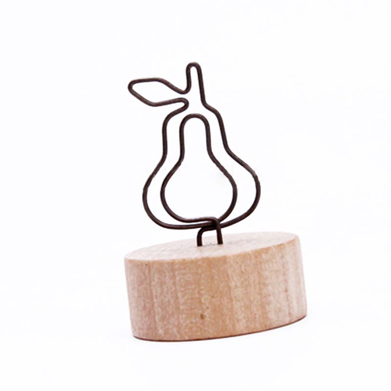 13 Styles Desk Wood+Iron Photo Clips Notes Folder Number Name Clips Home Office Table Decoration Birthday Wedding Decor: 4