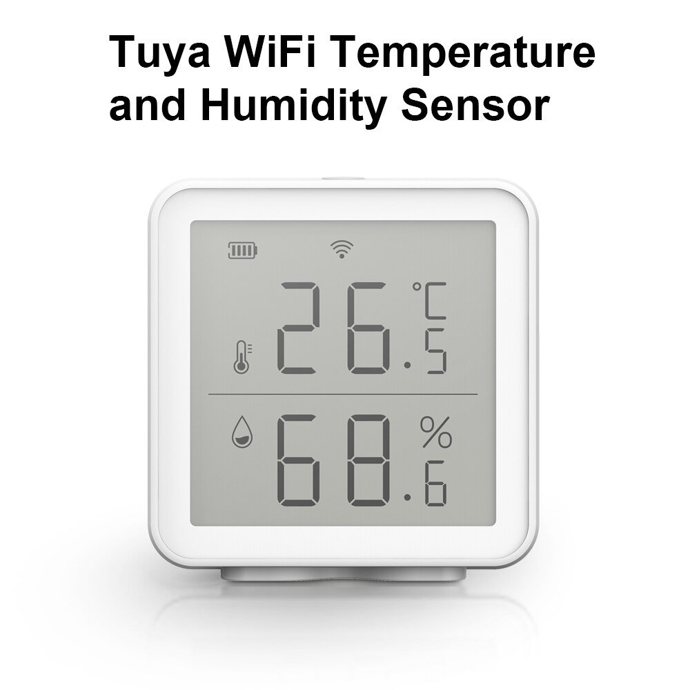 Avatto Tuya Wifi Smart Temperatuur En Vochtigheid Sensor Met Led Scherm, Niet Nodig Gateway Werkt Met Alexa Echo: Default Title