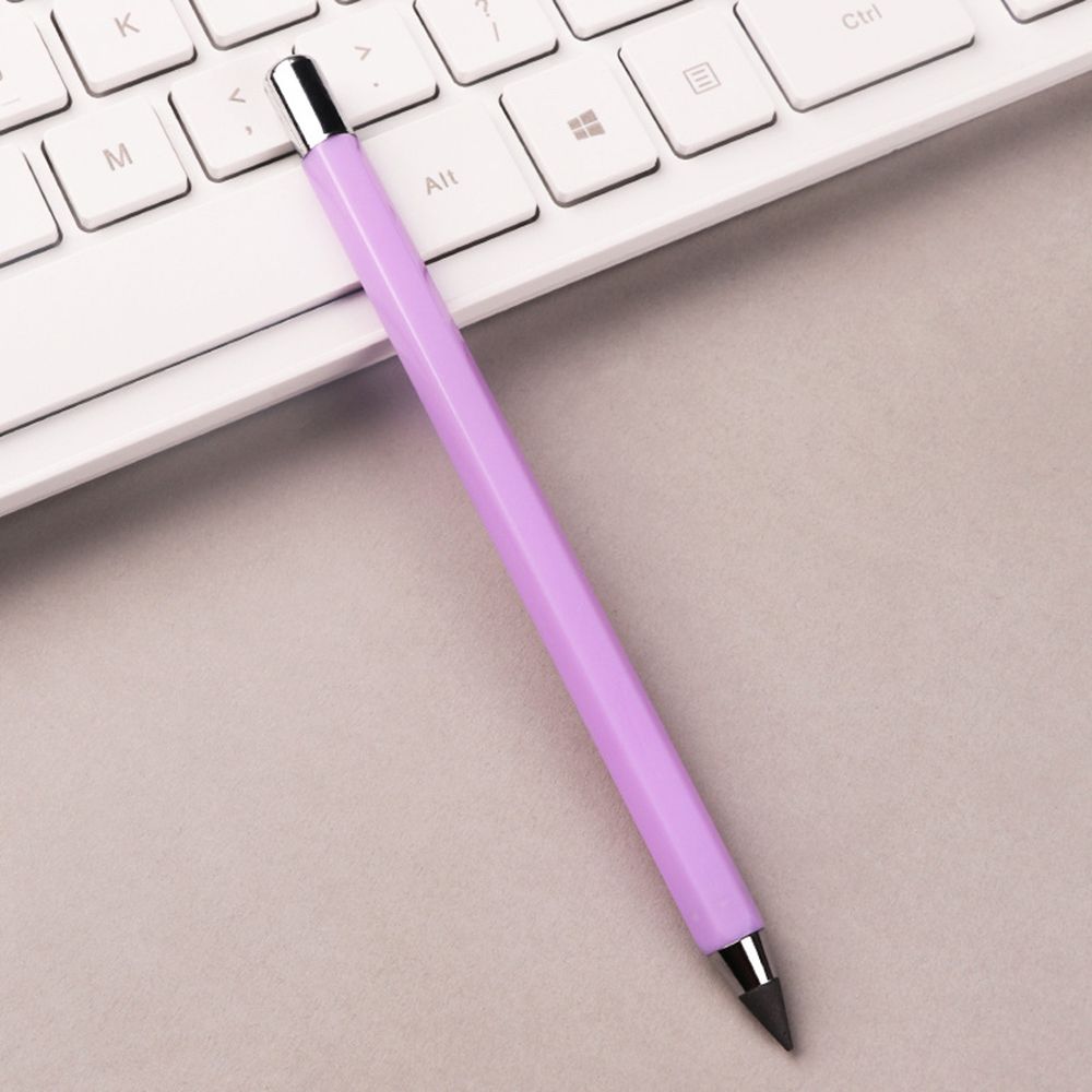 Lápiz eterno de creatividad, sin tinta, escritura ilimitada, respetuoso con el medio ambiente, bolígrafo de firma, papelería de oficina, estudiantes: Purple