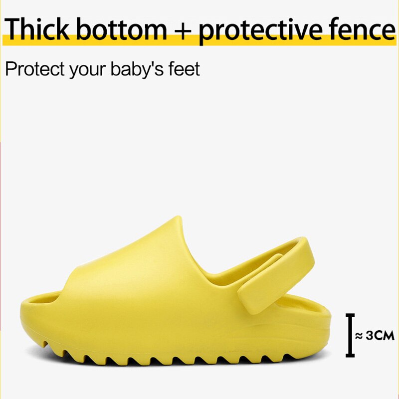 Summer Light Coconut Explosion Models Children's Kids Sandals Slippers Soft Home Thick-soled Non-Slip Boys Girls Beach Outdoor