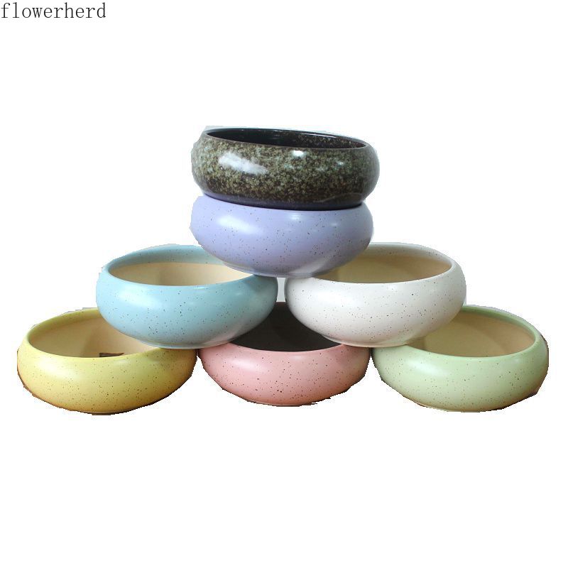 Ceramic Succulent Flower Pot Ceramic Desktop Pot Garden Pots Indoor Garden Plant Root Growing Pot Home Decoration