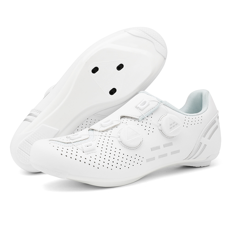 Man Road Cycling Shoes Flats Cleats Shoes Women White Speed Cycling Sneaker Self-Locking Non-slip Mountain Bicycle Bike Shoes