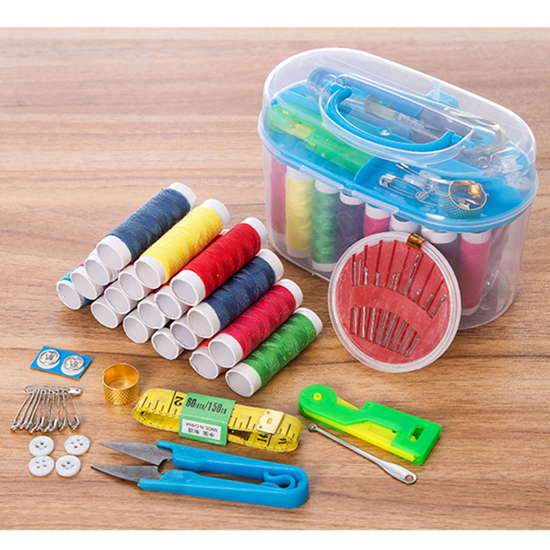 49pcs Sewing Accessories Portable Sewing Box Kitting Needle Quilting Thread Stitching Embroidery Craft Sewing Tools Supplies