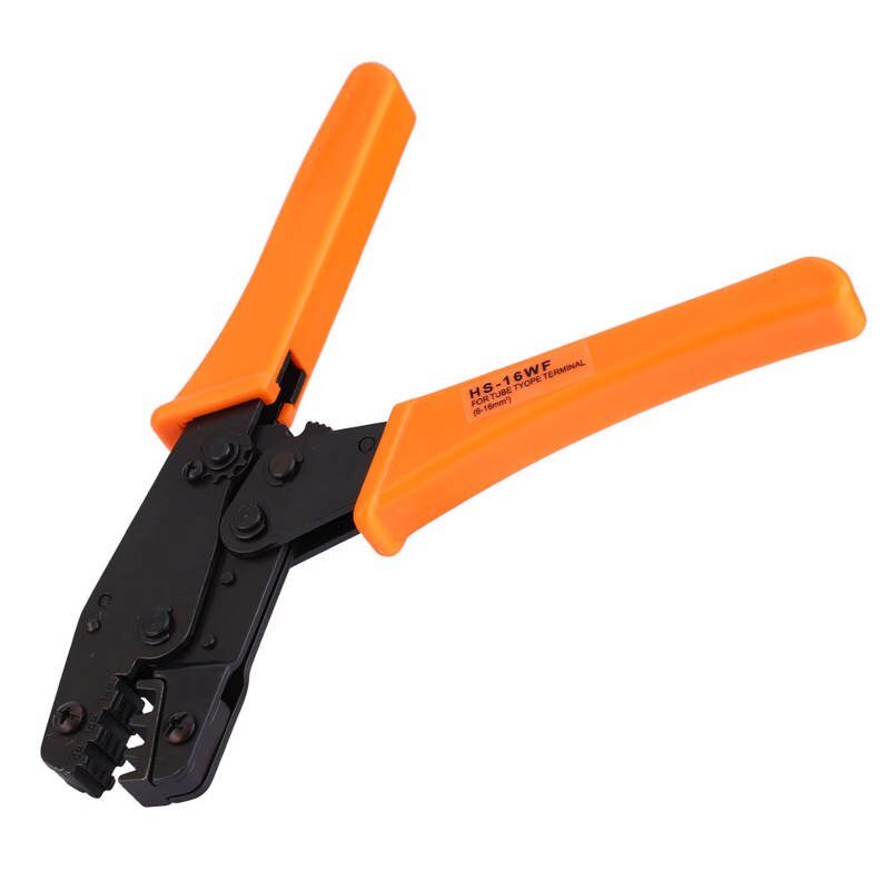 Ratchet Crimping Pliers 6-16mm² AWG 10-6 Wire Terminal Crimper Terminal Crimping Tool for Tubular Bare Terminal and