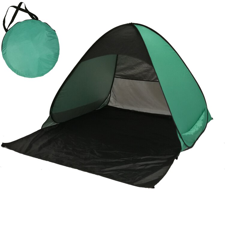 Outdoor Recreation Tourism Tents Automatic Packable Camping Tent UV-protection Pop Up Beach Tent Waterproof Mini Tent: lake green