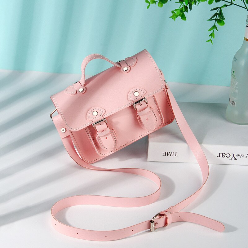 Vintage bolso Cambridge haciendo materiales de bricolaje auto-suministros de cuero bolso hecho a mano mujer bolsa manualidades para coser Accesorios