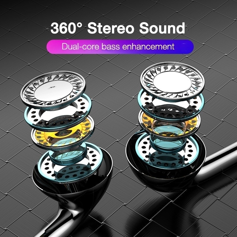 Bass Stereo Mobile Trasduttore Auricolare Metallico 3.5 In-ear Sport Auricolari con Microfono Auricolare a Filo Del Telefono Auricolare Musica Corsa E Jogging Auricolari