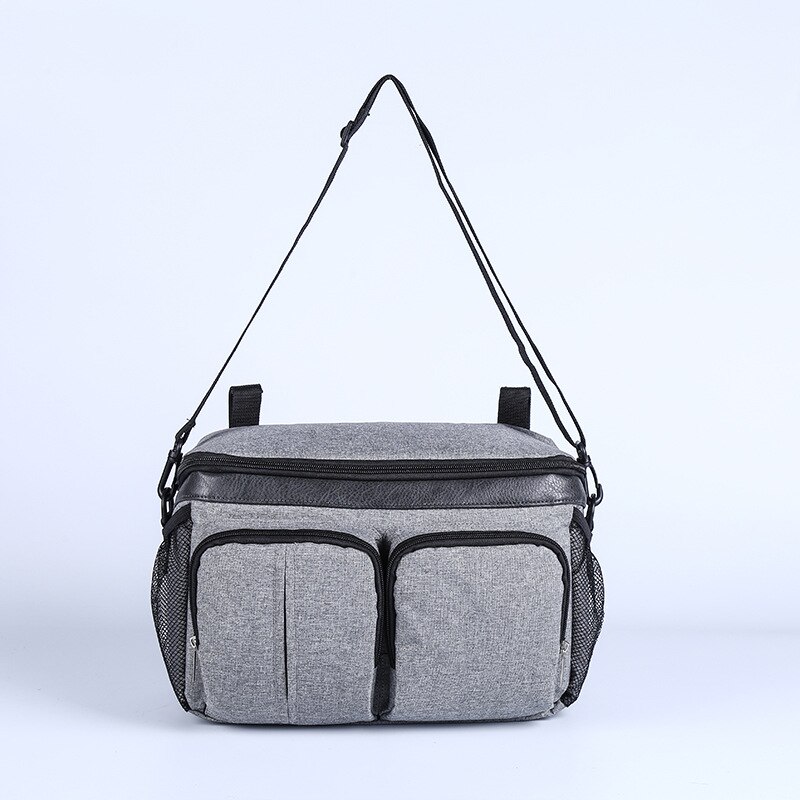 Bolsa de almacenamiento multifuncional de Color sólido impermeable bolsa de alimentación de gran capacidad bolsa de almacenamiento bolsa de bolsa de pañales de cuidadora: Gray