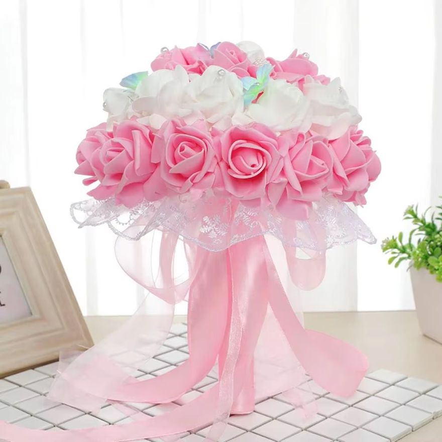 PE-Schaum Rose Hochwertige Blume Weihnachten Hochzeit Brautstrauß Auto Dekor DIY Geschenkbox Kranz Zuhause Outdoor Garten Party