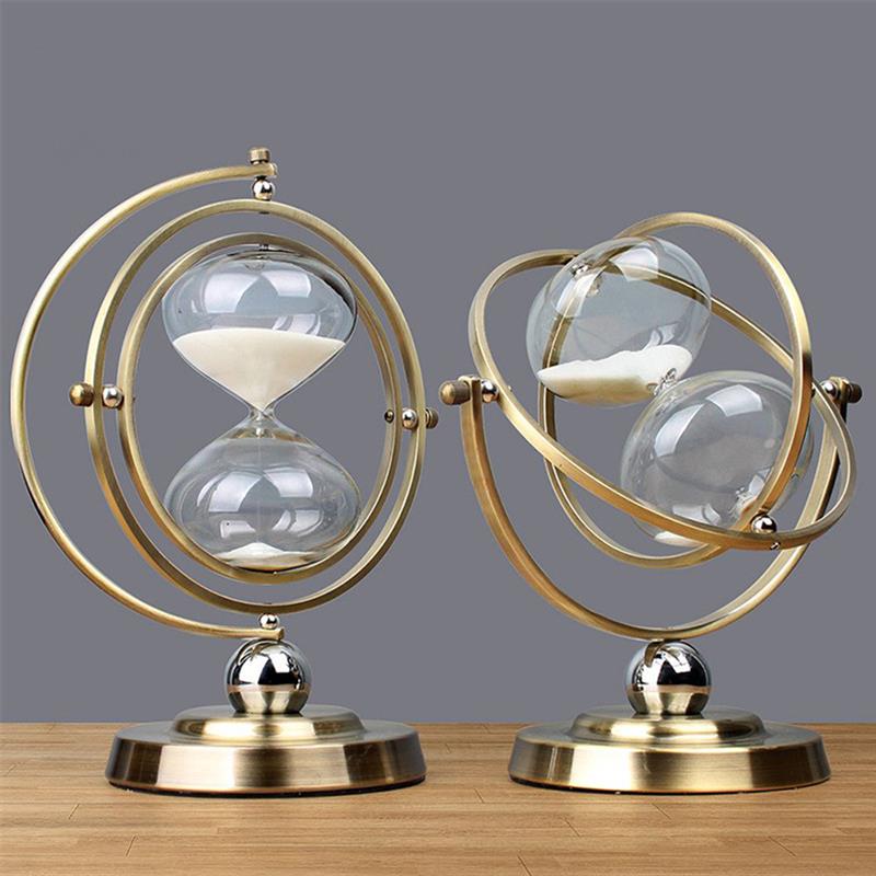 Globe Sand Timer Clock 1 Hour Retro Sandglass 30 Minutes Time Hourglass Timer Living Room Office Home Decoration
