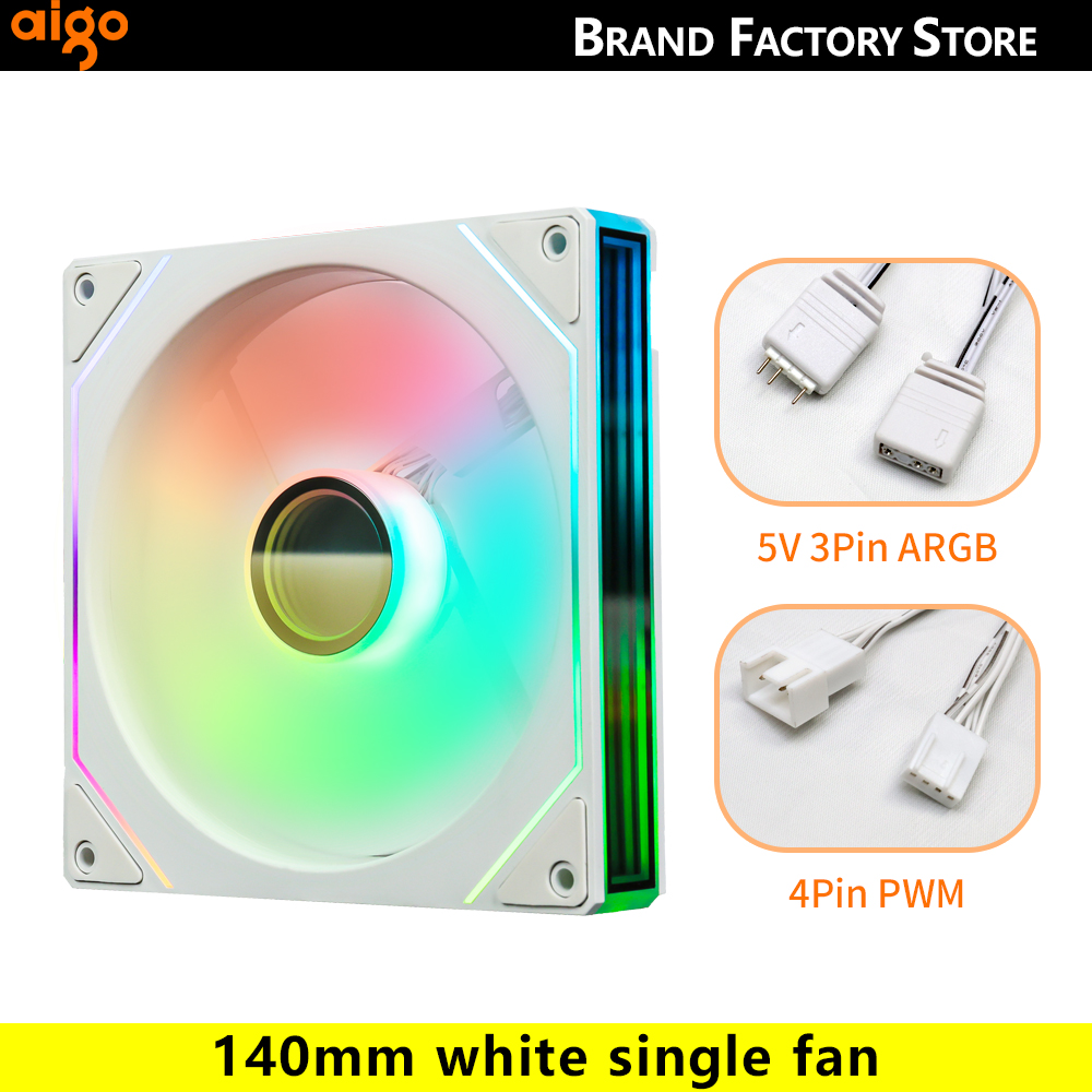 Aigo AS14 140mm Fan Argb Pc Case Ventiladores 4PIN PWM 5V-3PIN Cpu Waterkoeler Gabinete Gamer Cooling Kit Fans Rgb Ventilador