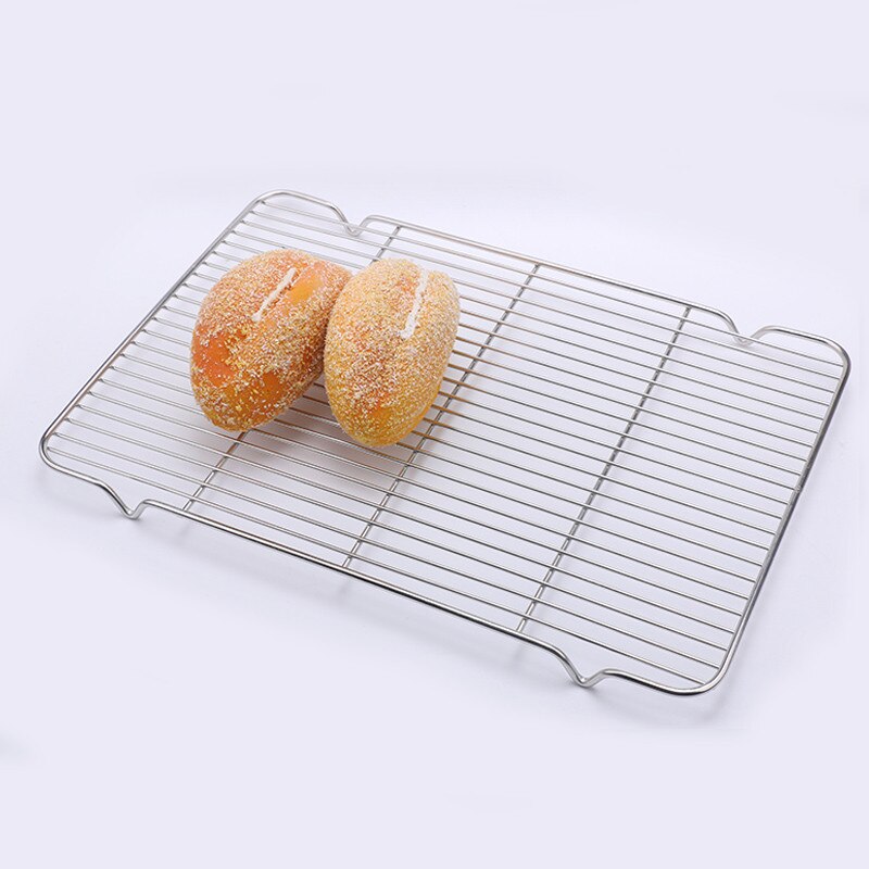 stainless steel BBQ Grill Meshes Oven Net Wire Steaming Kebab Barbecue Mesh Rack BBQ Kitchen Tools bread cold rack plate tray