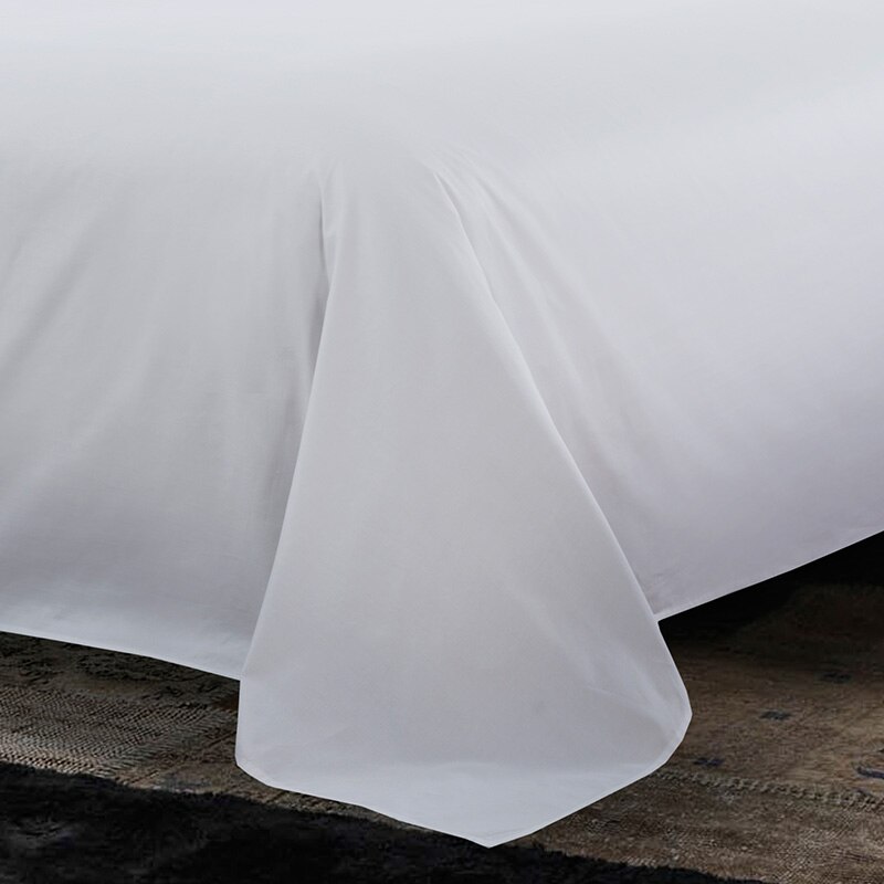 100 cotton white luxury hotel bedding set / flat bed sheet Grandado