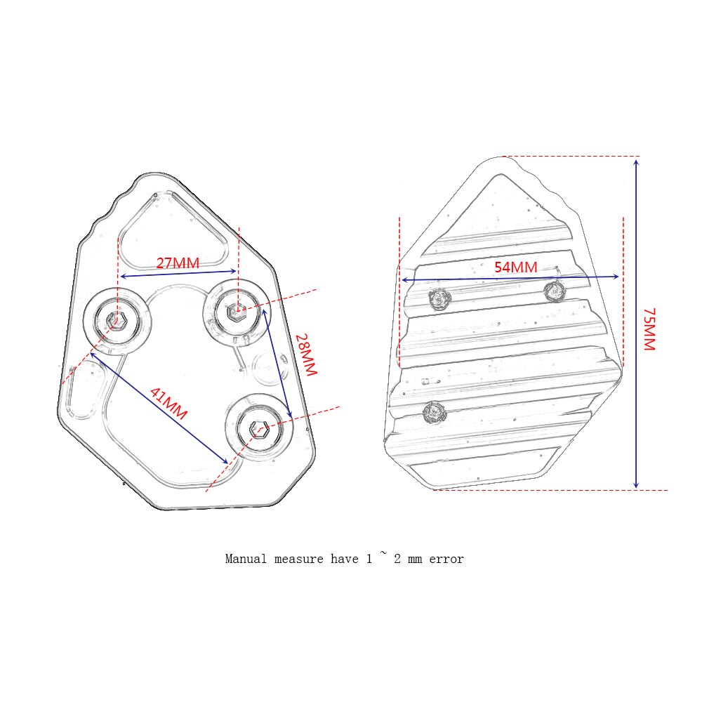 Kickstand Side Stand Plaat Pad Extension Voor BMW K1200S K1200R 2005 2006 2007 K1300S K1200R