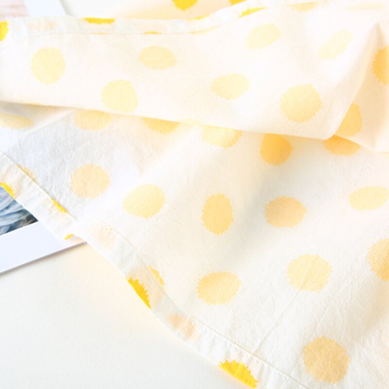 Yellow polka dot short sleeve shirt kids blouse summer Cotton casual tops children clothes 0-3Yrs