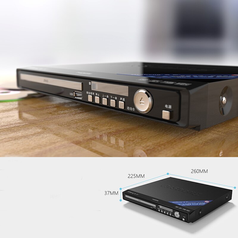 220V 11W-19W DV-618 Home DVD Player CD VCD Player 5.1 Coaxial Fiber EVD HD CD Small Game Machine Child Mini Player
