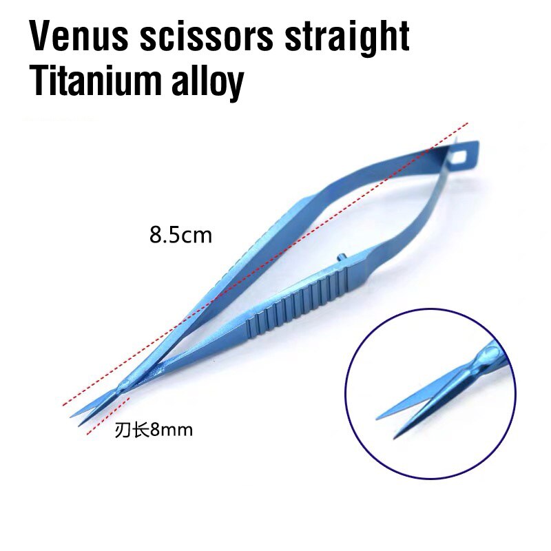 Chirurgische tool Venus schaar iris schaar medische Oogheelkundige Keratectomy Open Eye Microscissors Straight Tips Chirurgie Gereedschap: Venus Tita straight