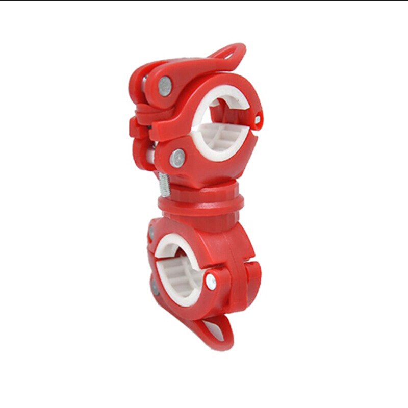Quick Release Fiets Licht Houder Beugel Led Zaklamp Koplamp Lamp Pomp Houder Stand Beugel Fietsen Fiets Accessoires: Red and white