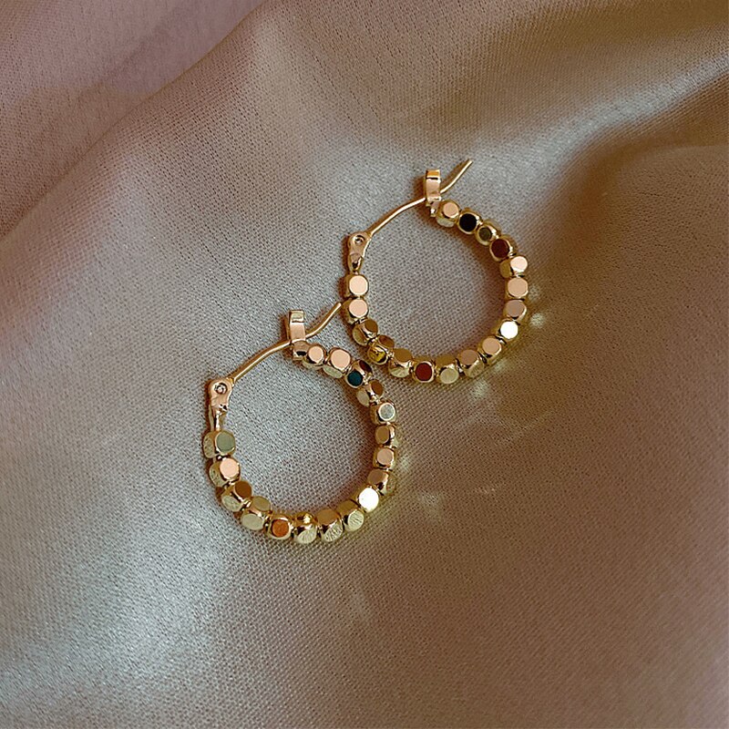 Pendientes marrones Vintage mate para mujer, aretes colgantes de Metal a la , joyería de tendencia , novedad de otoño e invierno: 11