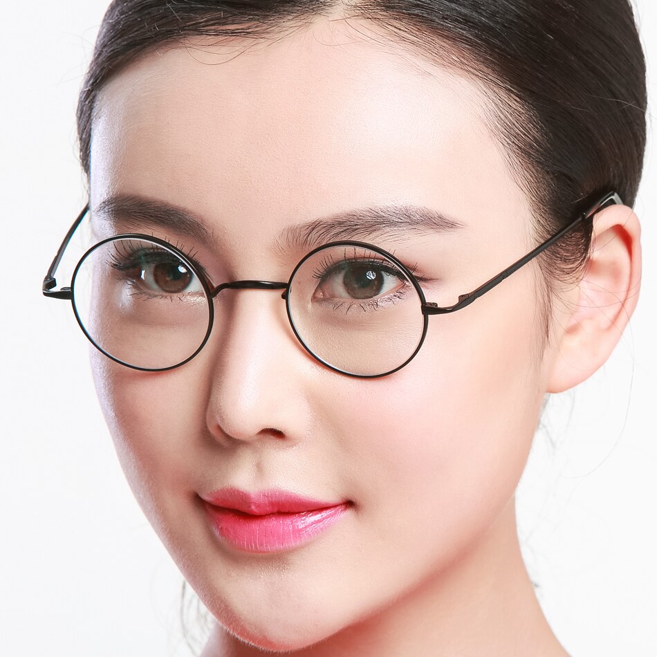 Vintage briller runde 44mm titanium briller stel mænd briller kvinder briller recept rx stand