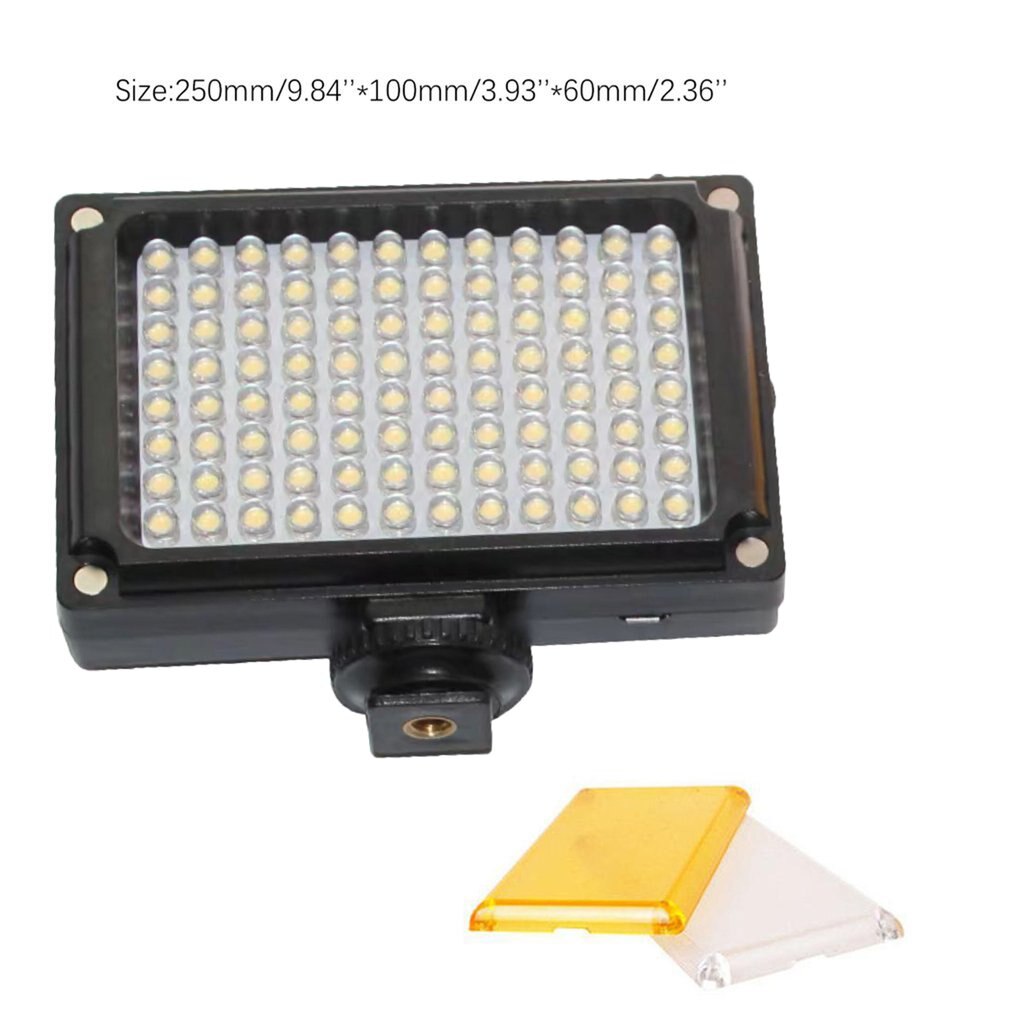 96 LED vidéo portatif léger de selfie remplir lumière projecteur avec griffe pour smartphone téléphone portable caméra