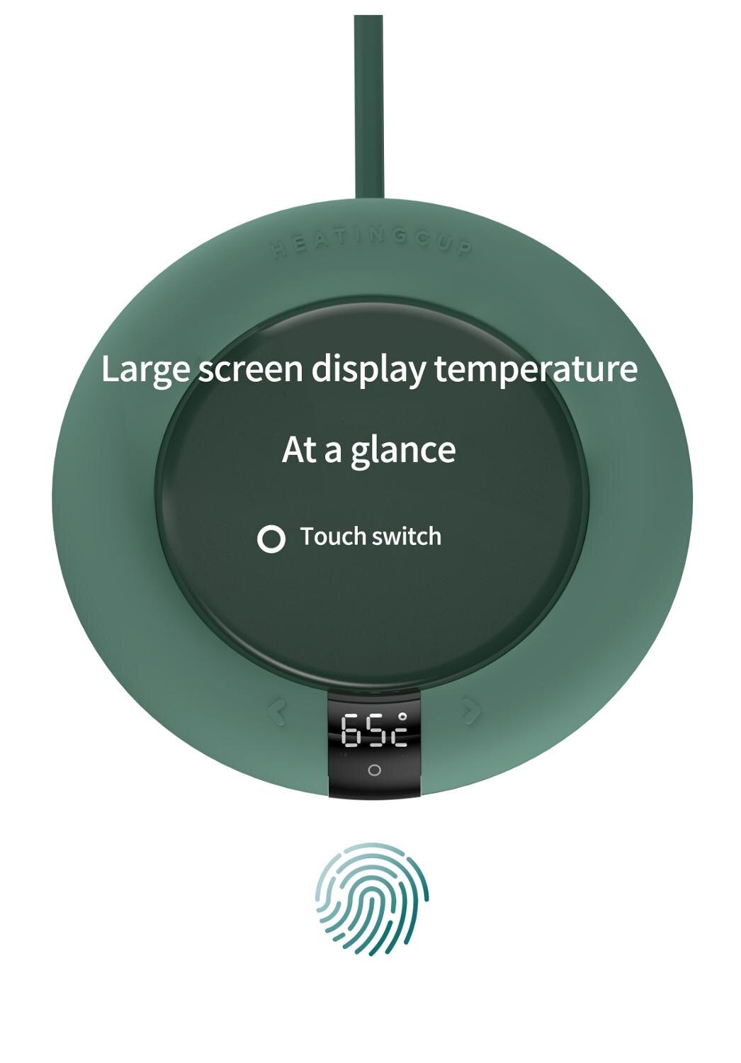 Xiaomi 3życie podgrzewacz prędkości kawy wyświetlacz cyfrowy inteligentne ustawienie temperatury kubek izolacyjny nadaje się robić różnych materiałów: zielony