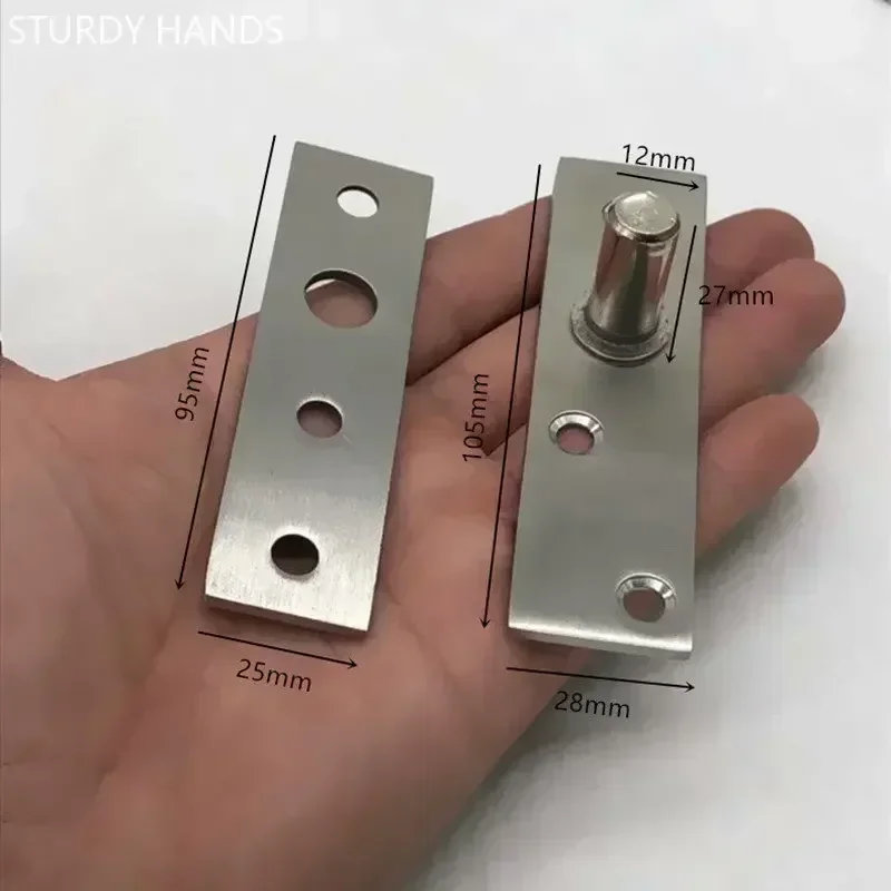Stainless Steel Rotating Hinge 360 Degree Rotation Axis Up and Down Location Shaft Hidden Pivot Door Hareware Accessories