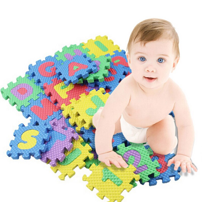 36 pièces mousse Puzzle tapis apprentissage ABC Alphabet étude enfants lettres plancher jouer jouet éducation apprentissage jouets: Default Title