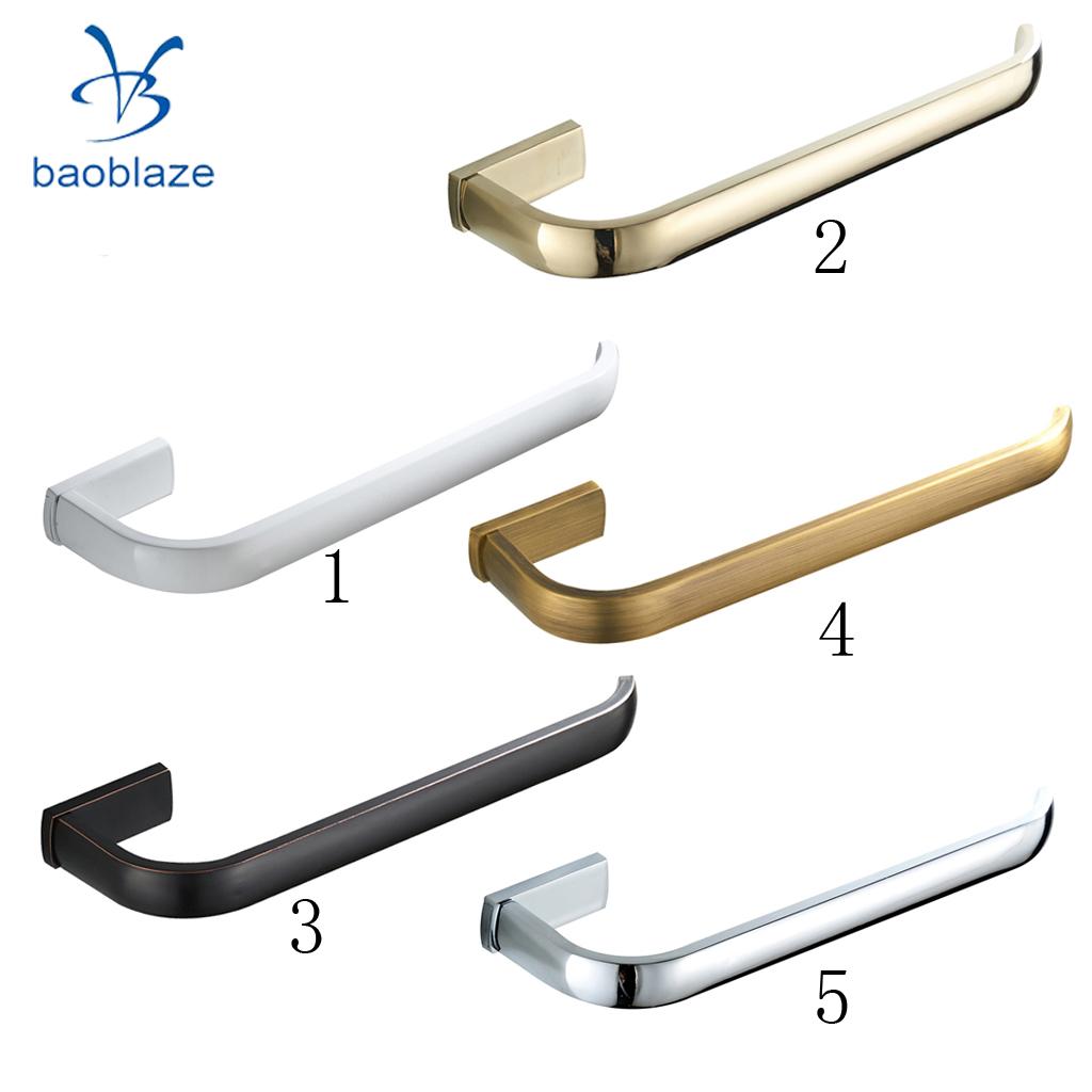 Wall Mounted Brass Bathroom Towel Rack Towel Rail Bar Single Rod Bath Towel Shelf Hanger for Home Hotel