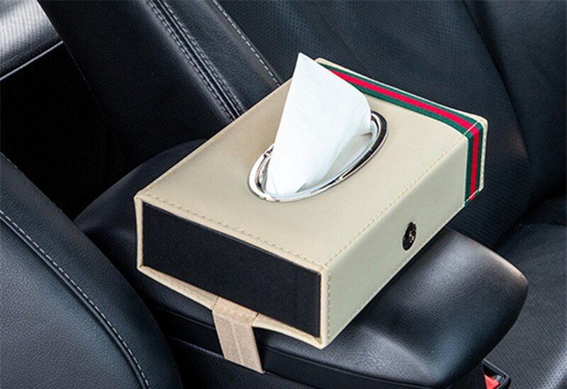 Auto tissue box hjemme bil serviet håndklæde papirholder opbevaring organizer case bil instrumentbræt box interiør tilbehør