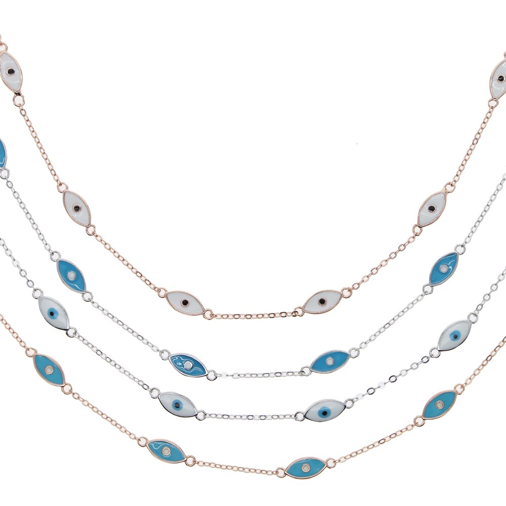 Collier ras du cou en argent Sterling 925 pour femme, bijou de mariage, Micro pavé cubique clair, porte-bonheur, turc, mauvais œil