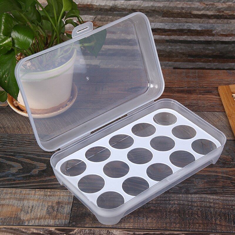Verse Houden Van Gereedschap Opslag Container Case Koelkast Ei Opbergdoos Eieren Houder Voedsel Doos Voor Huishoudelijke Keuken Accessoires: white