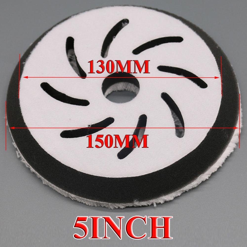 Almohadillas de pulido de microfibra para coche, almohadillas de pulido con rueda de fieltro para el cuidado de limpieza del automóvil, 5/6 pulgadas: 5inch