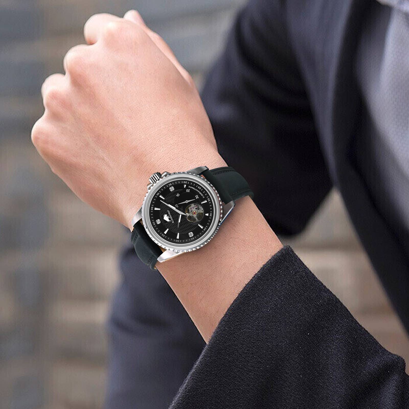 BISONSTRAP Leather Watch Strap 18mm 20mm 22mm 24mm, Replacement Watch Band for Men, Quick Release and Breathable Wristband