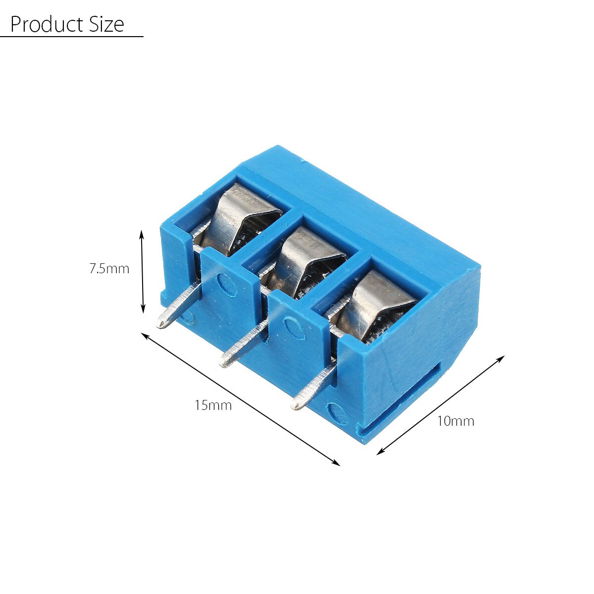 1 pcs 3 Pin 5.08mm Printed Circuit Board Connector Block Screw Terminals
