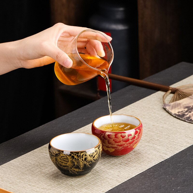 Ru Kiln Porselein Theekopjes Chinese Keramiek Kopjes Thee Kommen Kung Fu Thee Set Master Cup 150Ml Exquisite Cup Thuis oven Theekop