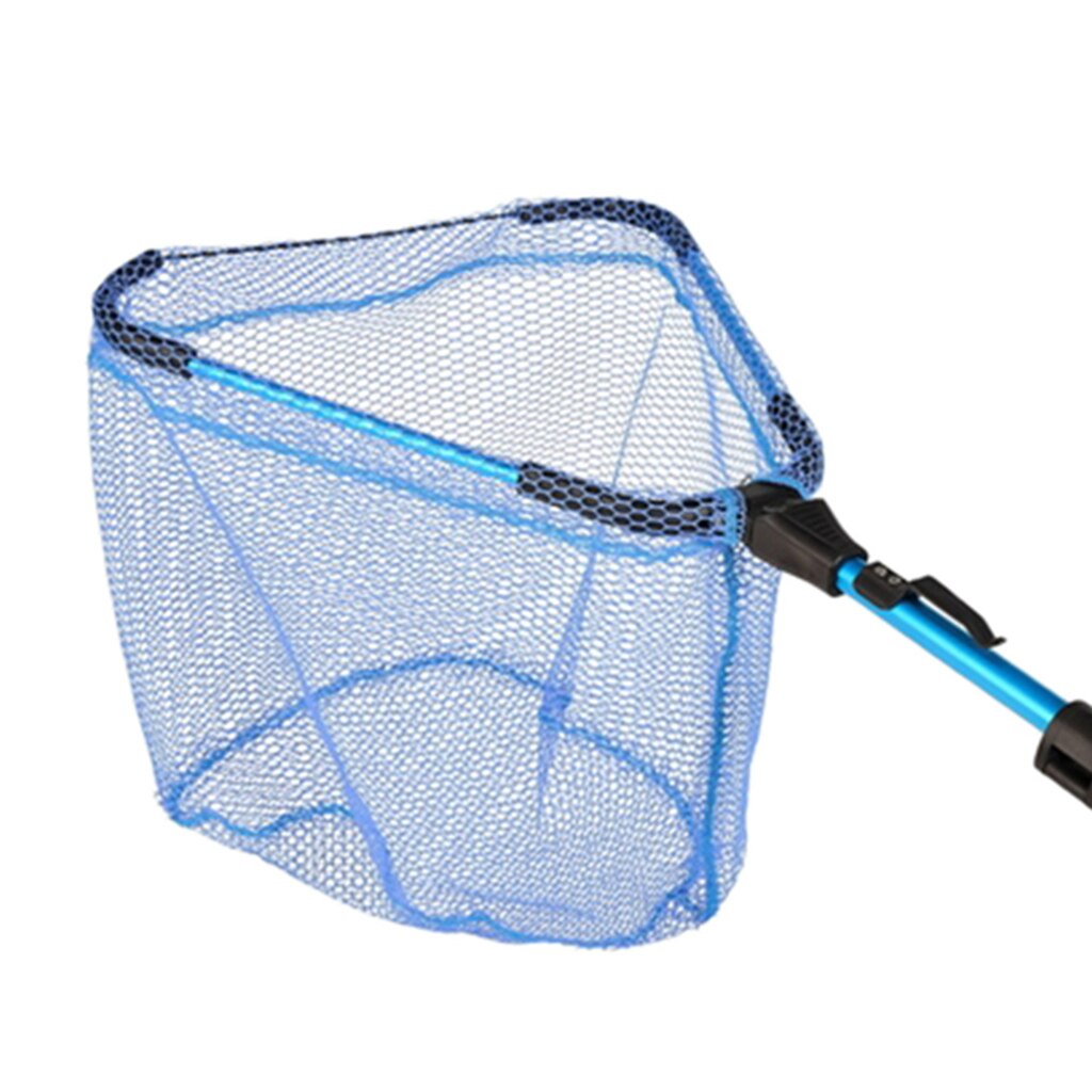 Telescopic Fly Fishing Landing Net Bass Trout Net With EVA Non-Slip Handle