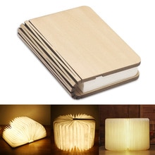 Houten boeklamp, draagbaar, usb oplaadbaar, led, magnetisch, 3 kleuren, dimbaar, opvouwbaar, nachtlampje, bureaulamp, woondecoratie