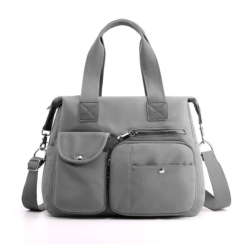 Effen Kleur Schoudertassen Vrouwen Rits Grote Capaciteit Crossbody Tassen Vrouwelijke Mode Messenger Tassen Voor Vrouwen Bakken: Dark grey