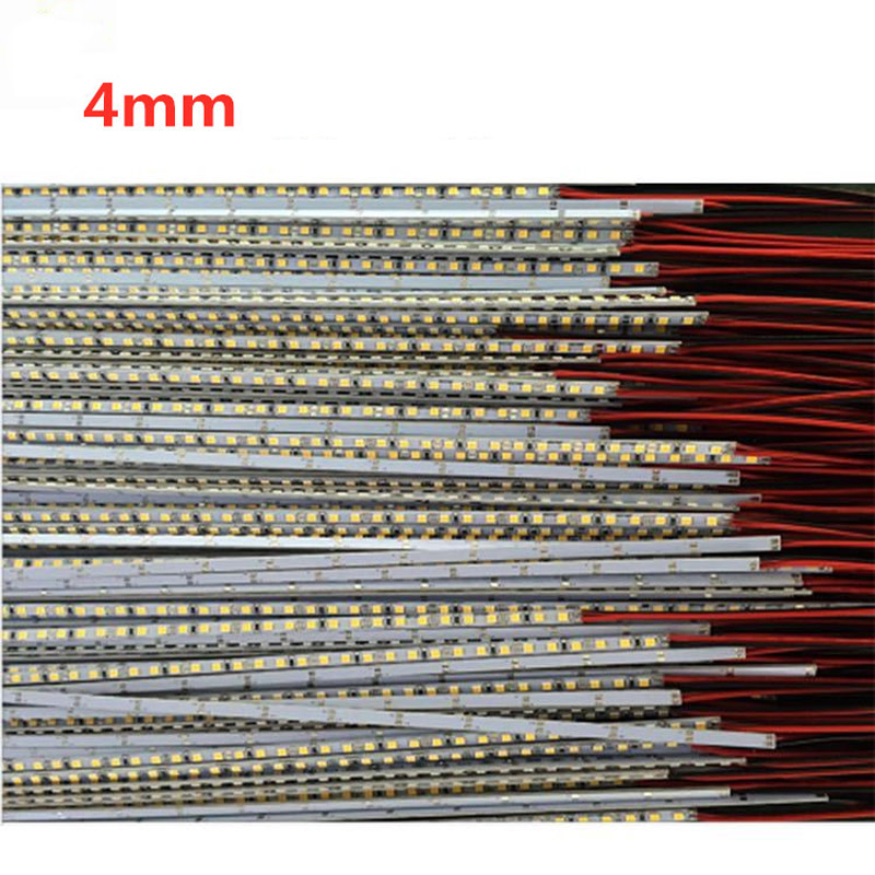 10 Stück 10 cm, 15 cm, 20 cm, 25 cm, 30 cm, 35 cm, 40 cm, 50 cm, 12 V, 24 V, 4 mm, ultradünn, schmal, LED, hart, starr, Balkenlicht, Schrank, Leuchtkasten-Hintergrundbeleuchtung