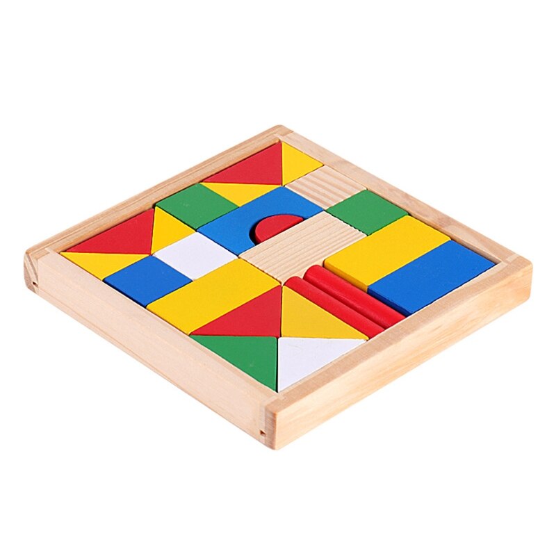 Vroege Onderwijs Puzzel Voor Kleuterschool Kinderen Voor Kinderen Leeftijd 3 + School Educatief Puzzel Speelgoed Houten Frame: Licht Groen