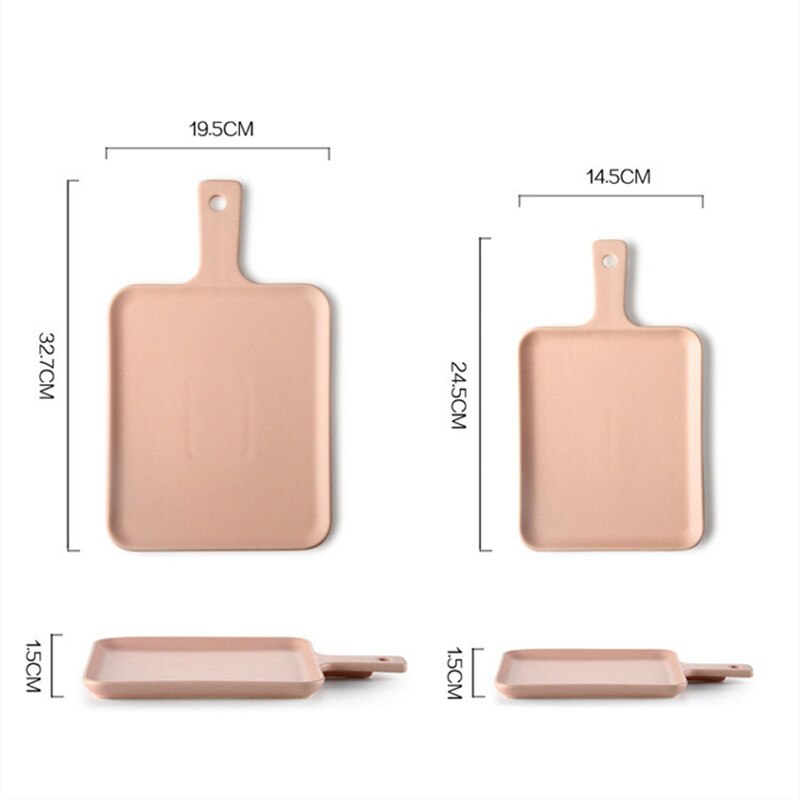 Nordic Solid Matte Rectangle Ceramic Plate Bone China Dinner Plate Heat Resistant Backing Plate Flat Steak Fruit Salad Tray