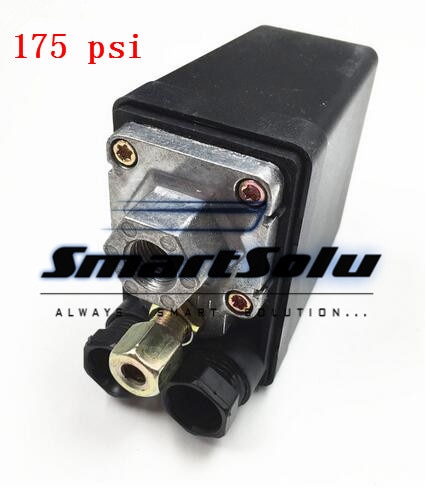 1pc 175 psi 1port Air Compressor Pressure Switch Control Switch Valve Plastic Shell 240V 15A