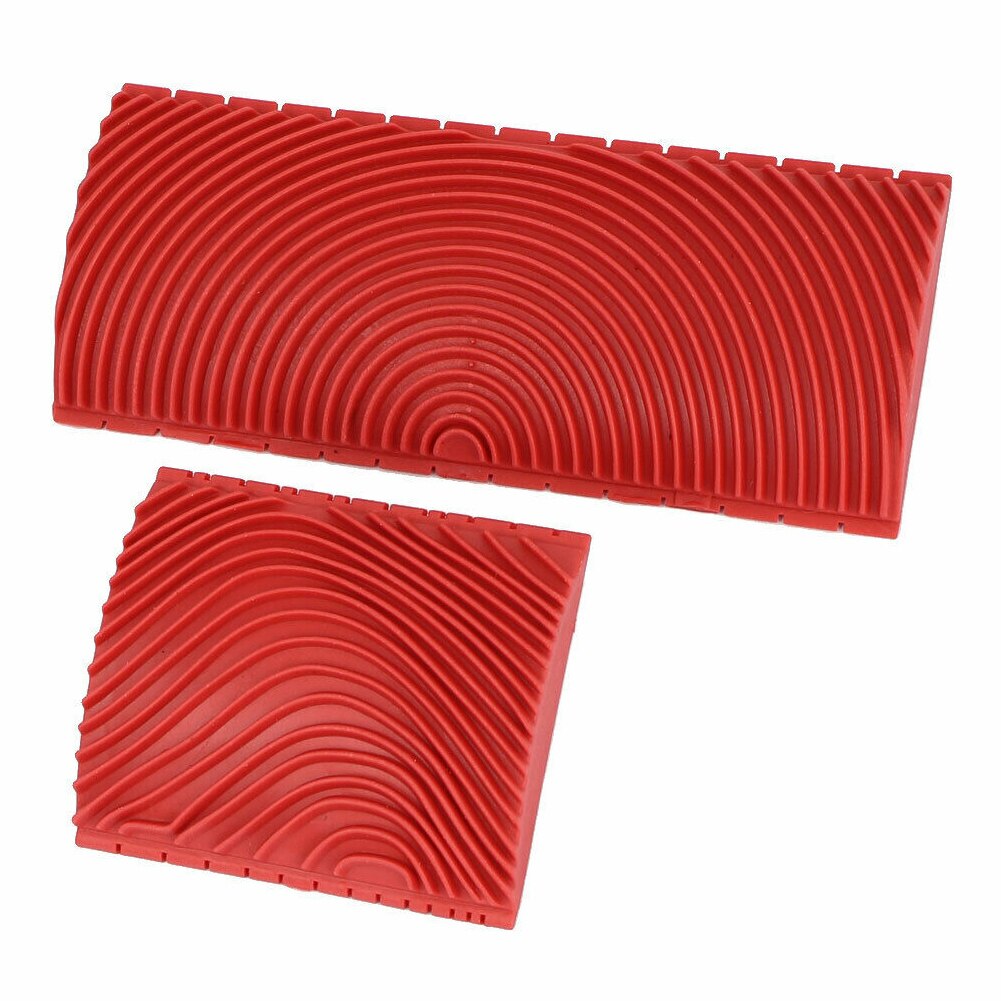 2pcs Household Rubber Wood Grain Paint Roller DIY Graining Painting Tool Wood Grain Pattern Wall Painting Roller Home Decoration: Default Title