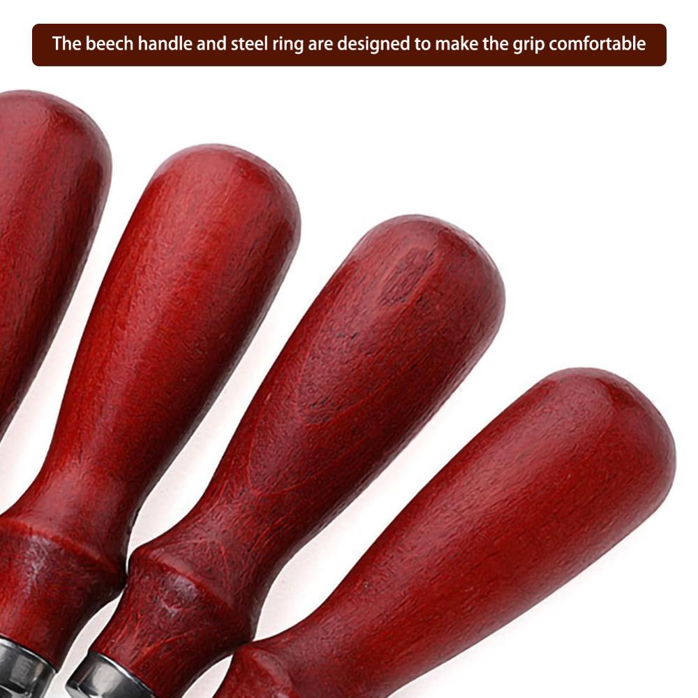 4pcs 0.8/1.0/1.2/1.5mm Leather Edge Craft Beveler SKnife Kiving Tool Leather Beveler DIY Tool
