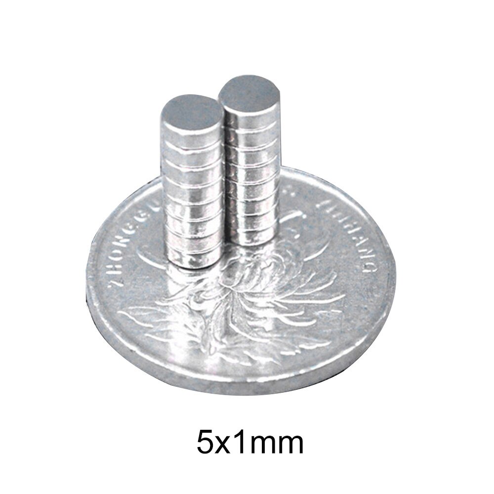 Imanes redondos pequeños de neodimio 5x1, disco de imanes permanentes de neodimio potente 5x1mm, 50-3000 Uds.