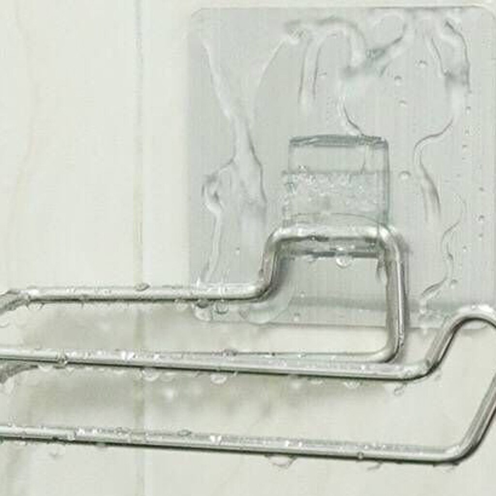 Porte-serviette en papier adhésif | Étagère de rangement pour salle de bain, rouleau de papier organisateur de papier, porte-serviettes en acier inoxydable, porte-serviettes mural