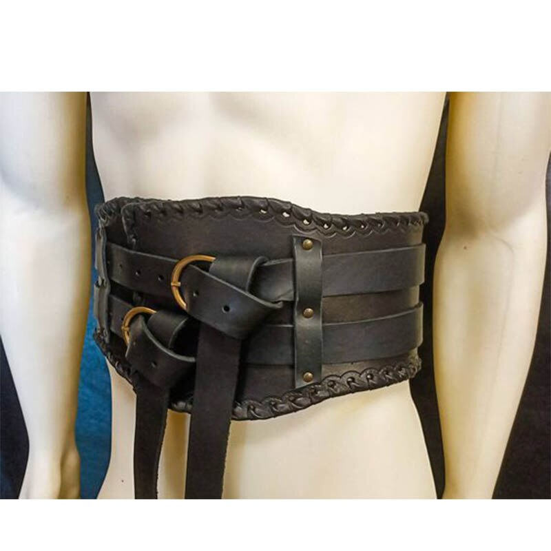 Cinturón Medieval de Metal con cabeza tallada para hombre y mujer, disfraz de accesorio para Larp, Caballero Vikingo, Cosplay, hebilla en la cintura, correas para adultos