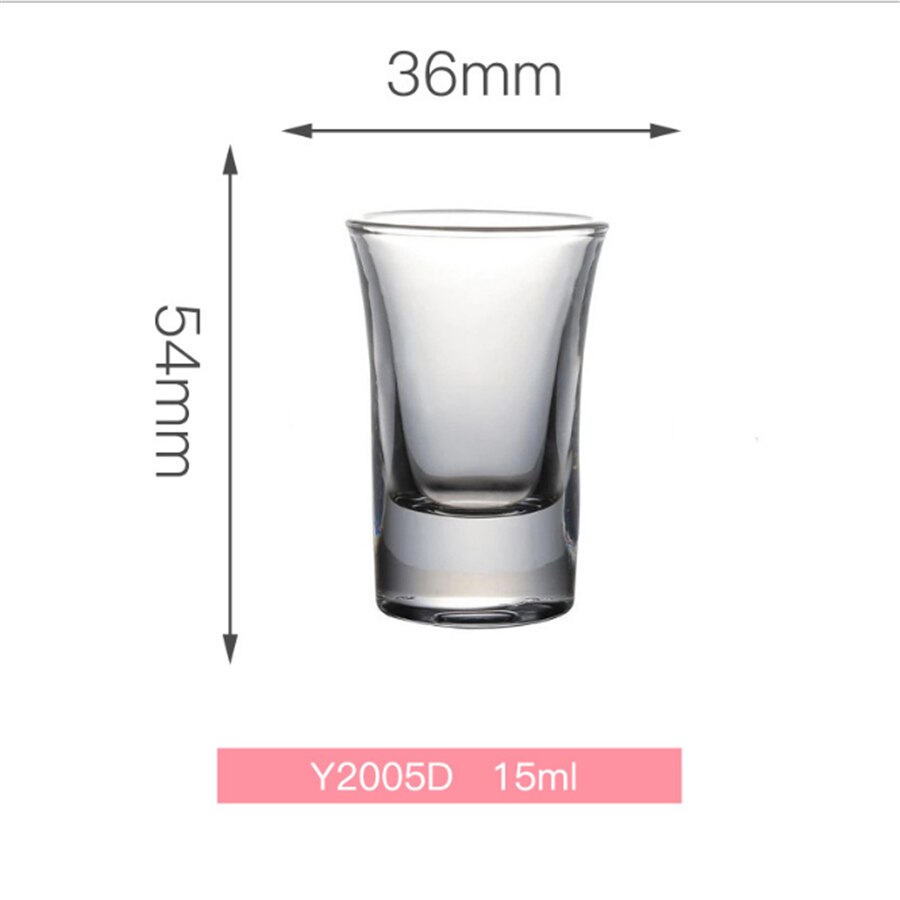 Blei-freies glas schnaps becher Schluck tasse dicke Basis Felsen becher kugel becher schnaps serie: H 15ml