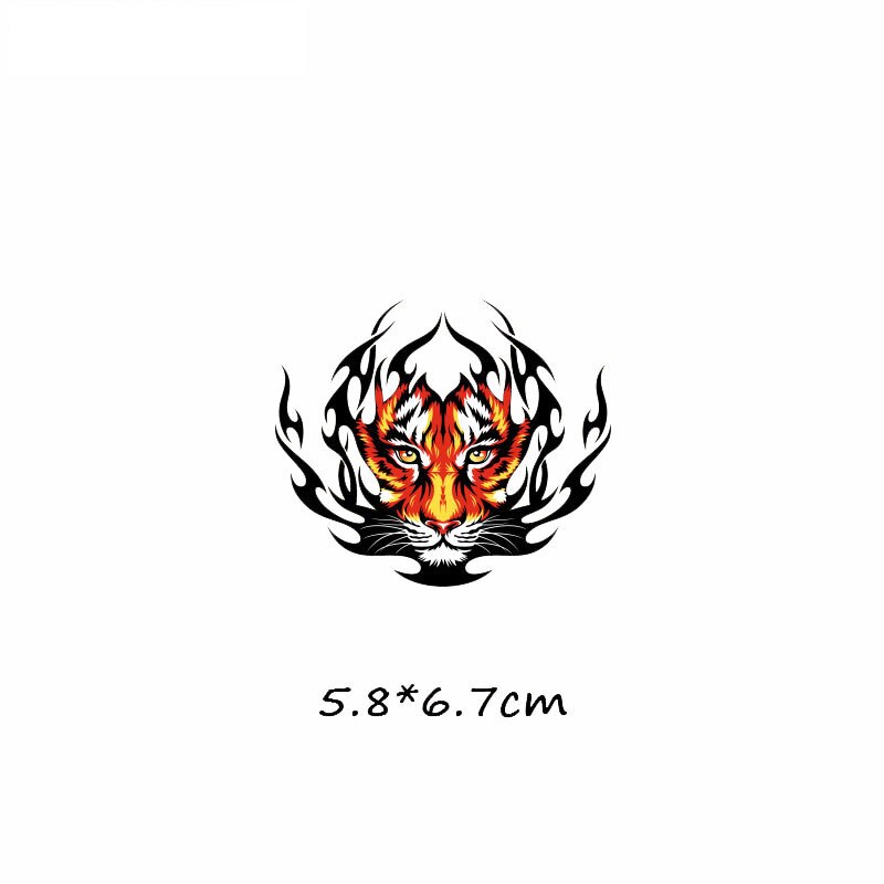 Top dieren stickers op kleding strijk patches voor kleding tijger leeuw applicaties kleding applicatie diy t-shirt badges print e: Zt0403
